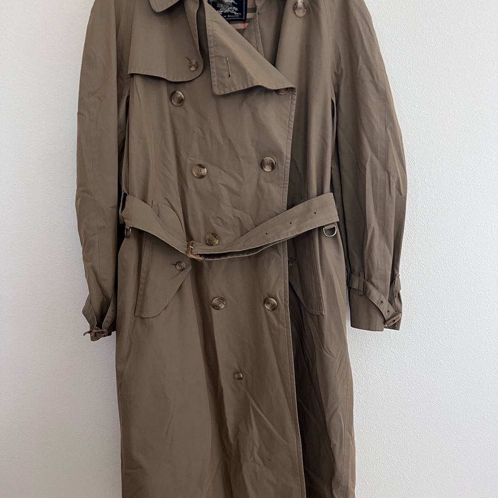 Vintage Burberry Beige Check Lined Trench - Picture 7 of 12